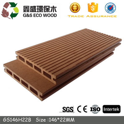 157 X 22mm Hdpe πάρκων WPC κοίλοι Decking ανθεκτικοί πίνακες γεφυρών