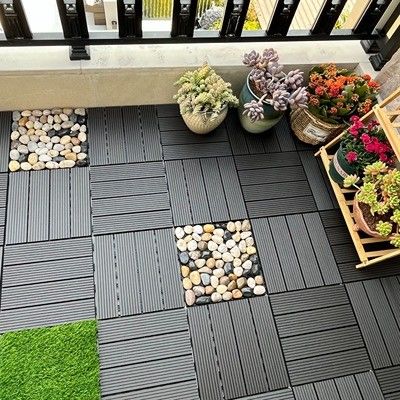 300 X 300mm αρχαία πλαστική βάση Wpc σύνθετο Decking κεραμιδιών γεφυρών Diy ενδασφαλίζοντας